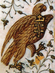 La devise de l'aigle à la croix double, Heures de René d'Anjou La devise de l'aigle à la croix double, Heures de René d'Anjou