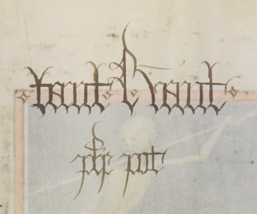 Le mot de Philippe Pot dans un livre d'Heures (Paris, Bnf, Ms. lat. 10548, fol. 131)