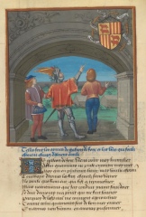 Coeur commentant les armes et la devise de Gaston de Foix : une roue brisée et le mot A REFAIRE, vers 1460 (René d’Anjou, Livre du Coeur d’Amour épris, Paris, Bnf, Ms. Fr. 24399, fol. 89) Coeur commentant les armes et la devise de Gaston de Foix : une roue brisée et le mot A REFAIRE, vers 1460 (René d’Anjou, Livre du Coeur d’Amour épris, Paris, Bnf, Ms. Fr. 24399, fol. 89)