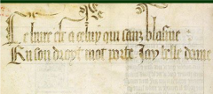 colophon avec le mot de Jean Ier de Foix.
Livre de la Chasse (Paris, Bnf, Fr. 619) colophon avec le mot de Jean Ier de Foix.
Livre de la Chasse (Paris, Bnf, Fr. 619)
