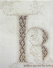 Initiale ornée d'un acte de Charles VI (Paris, AN, K53, n° 33, 1384) Initiale ornée d'un acte de Charles VI (Paris, AN, K53, n° 33, 1384)